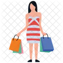 Shopping Madchen Freizeit Kauf Icon