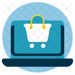 Shopping On Laptop  Icon