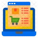 Shopping On Laptop Shopping Online Cart Icon