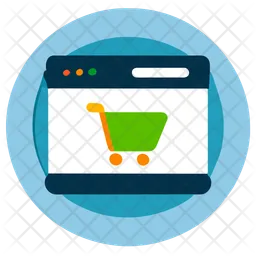 Shopping On Webpage  Icon