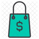 Sac De Courses Paiement Des Courses Shopping Icône