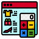 Shopping Payment Calculation Calculator Accounting Icon