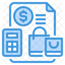 Shopping Payment Receipt  Icon