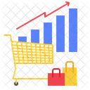Shopping Profit Shopping Growth Shopping Benefit Icon