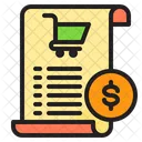 Shopping Receipt Shopping Bill Receipt Icon