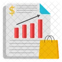 Shopping Report Analytics Infographic Icon