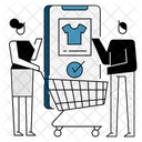 Shopping Representative Mobile Shopping Sales Representative Icon