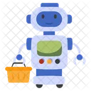 Shopping Robot Artificial Intelligence Ai Icon