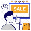 Shopping Sale Tote Jute Icon