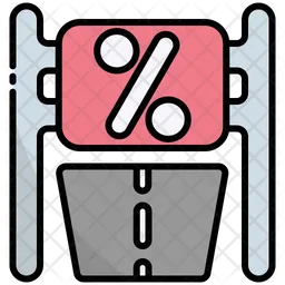 Shopping Sale Road Banner  Icon