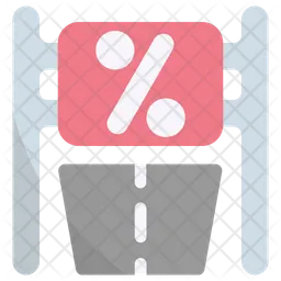 Shopping Sale Road Banner  Icon