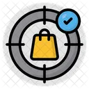 Shopping Target Tote Jute Icon