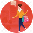 Shopping Time Christmas Gift Party Gift Icon