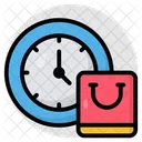 Shopping Time Buy Time Spending Time Icon