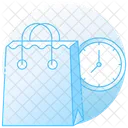 Shopping Time Shopping Duration Shopping Clock Icon