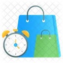 Shopping Time Ecommerce Shopping Alarm Icon