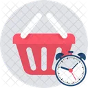 Shopping Time Clock Icon