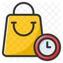 Shopping Time Clock Time Icon