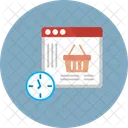 Shopping Time Clock Icon