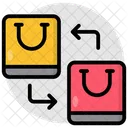 Shopping Transfer Tote Jute Icon