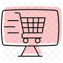 Shopping Trolley Color Shadow Thinline Icon Icon
