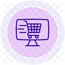 Shopping Trolley Line Icon Icon