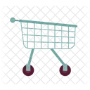 Shopping trolley with wheels  Icon