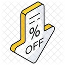 Soldes Reduction Fleche Vers Le Bas Icône