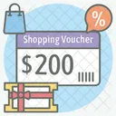 Shopping Voucher Discount Card Sale Promotion Icon