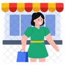 Shopping Purchase Shopping Girl Icon