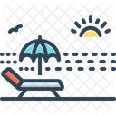 Shore Sun Umbrella Icon