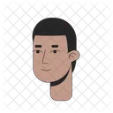 Short haired young adult black man  アイコン