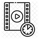 Short Video Movie Reel Timer Icon