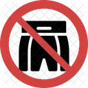 Shorts not allowed  Icon