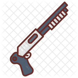 Shotgun Icon - Download in Colored Outline Style