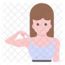Shoulder Workout Shoulder Rotation Exercise Yoga Icon