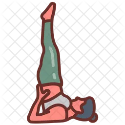 Shoulder stand pose  Icon