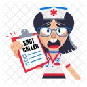 Shouting Nurse Medical Icon