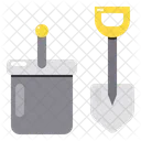 Shovel And Bucket  Icon