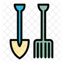 Shovel And Rake Rake Shovel Icon