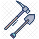 Shovel Pikeaxe Construction Icon