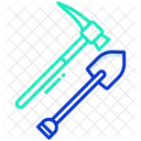 Shovel Pikeaxe Construction Icon