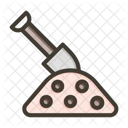 Shovel in soil  Icon