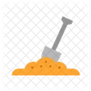 Shovel In Soil Farming Work Icon