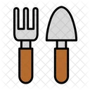 Shovel Pitchfork Gardning Equipment Gardening Tool Icon