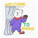 Show Welcome Welcome Bear Welcome Curtain Icon