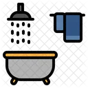 Shower Bathtub Towels Icon