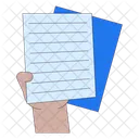 Showing Paper Sheets Black Secretary Carrying Documents Businessperson Holding Report Icon