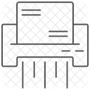 파쇄기 얇은 아이콘 아이콘