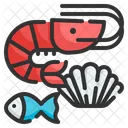 Shrimp Seafood Oyster Icon